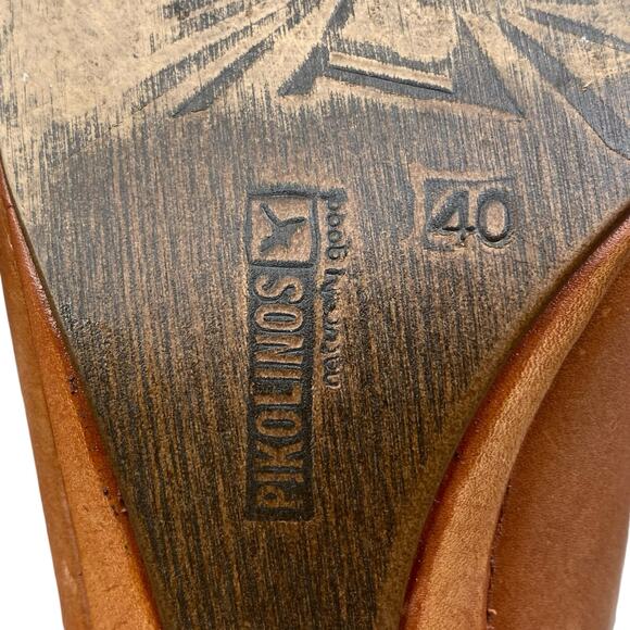 Pikolinos Women's Java Brown Leather Slingback Sandal Size 40 US 9.5/10 - Picture 10 of 13